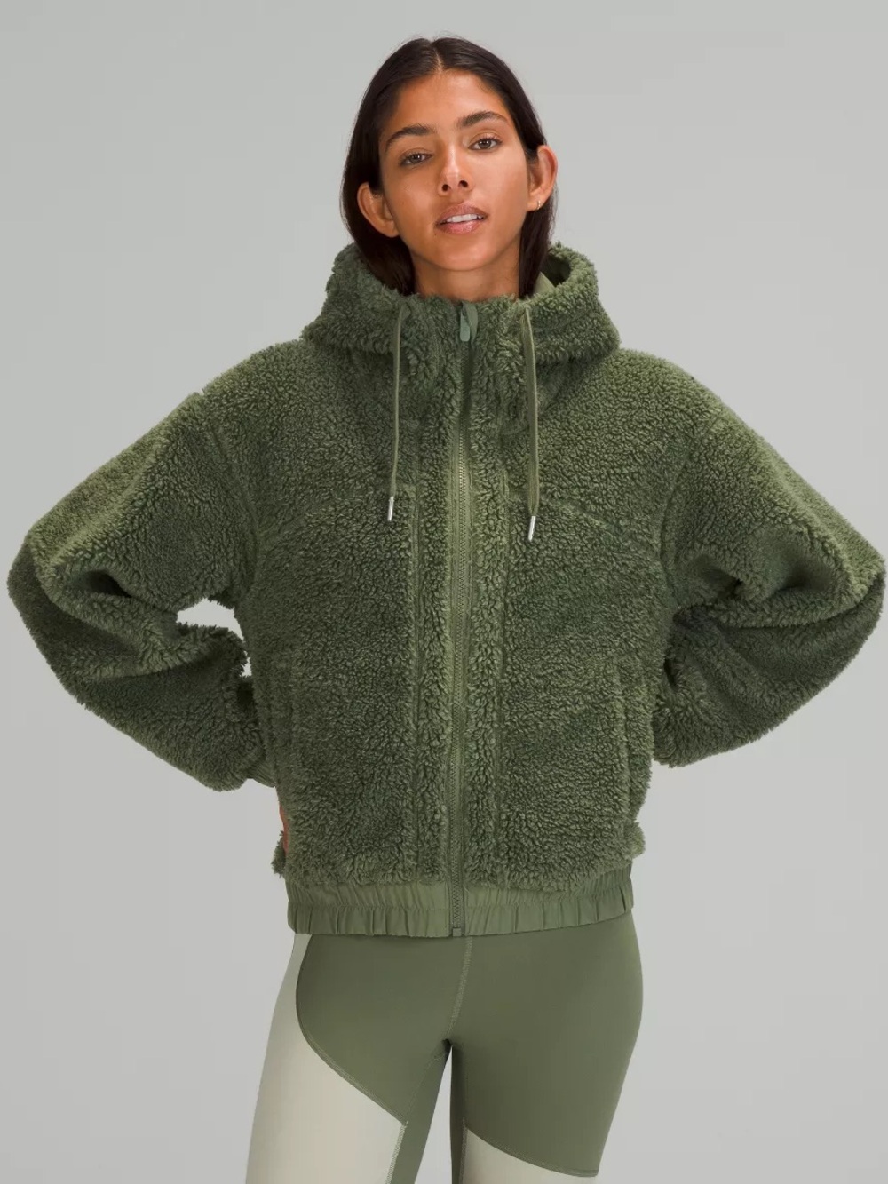 Lululemon Reversible Sherpa Fleece Zip-Up Hooded Jacket - #